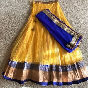 Lehenga with dupatta.